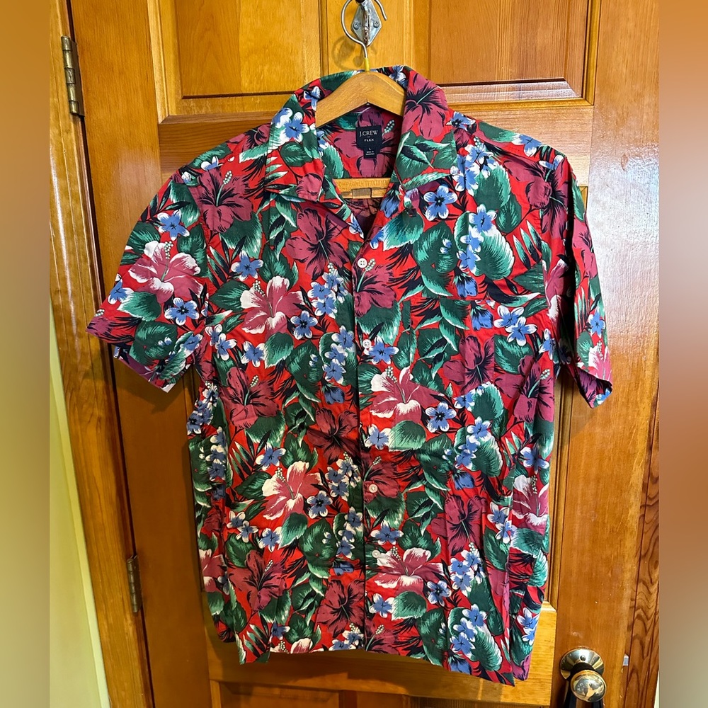jcrew factory short sleeve floral button down